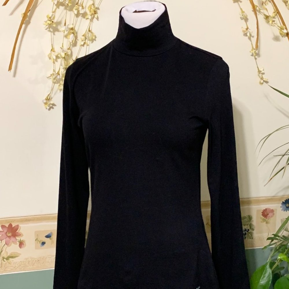 Long Sleeve Mock Turtleneck Woolrich Laureldale Top  Black